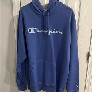 Champion Men's Blue Pullover Hoodie
